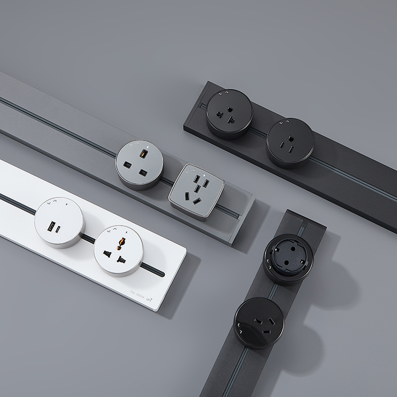 70 recessed track embedded concealed power rail