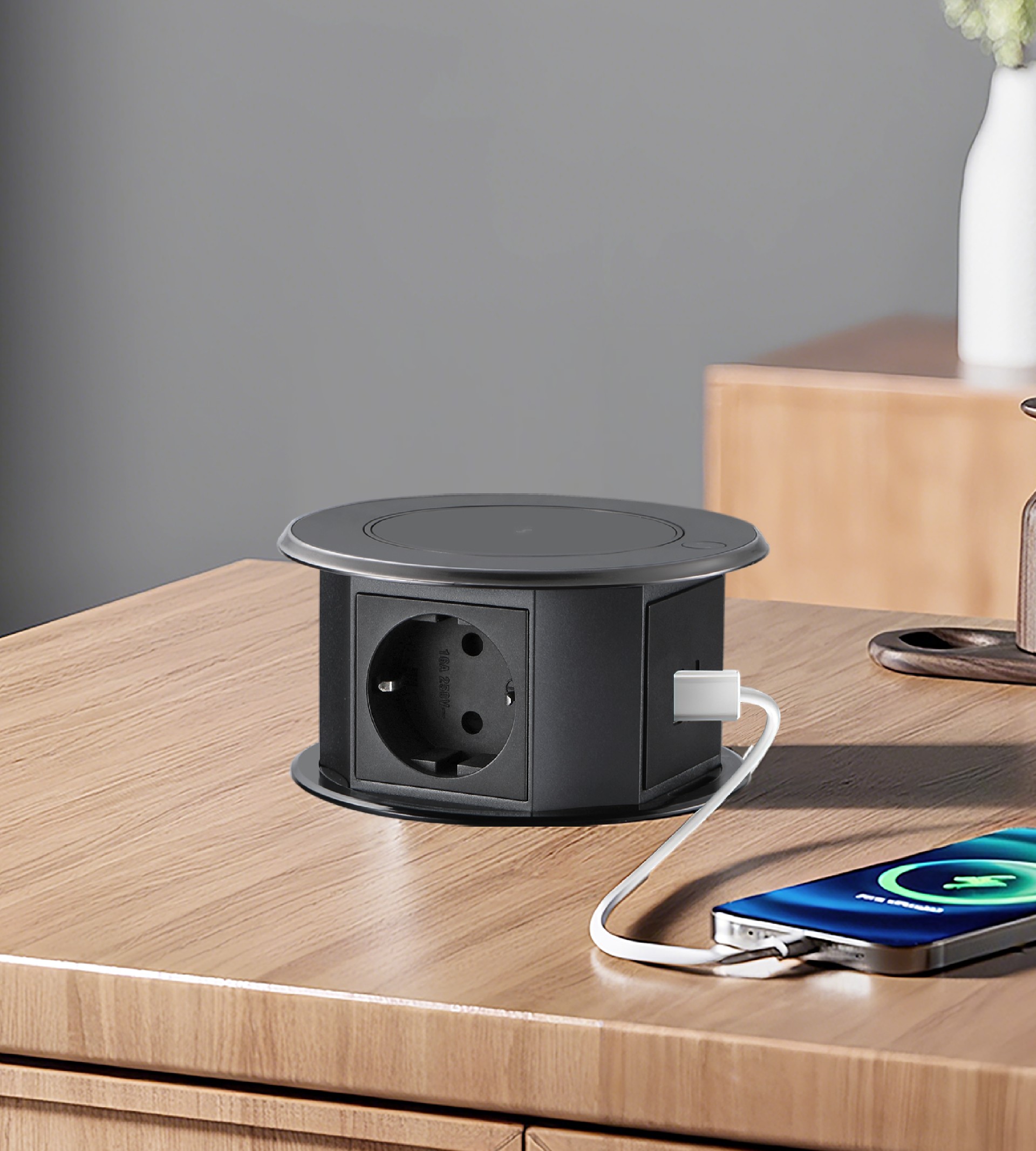 OEM premium desktop charging socket